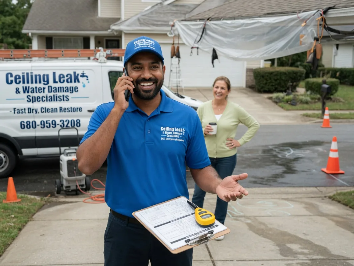 Ceiling Leak Cleanup Dutchtown, MO FAQs